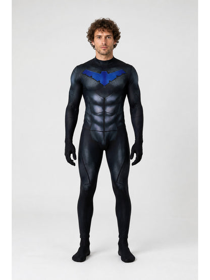 Nightwing Cosplay Jumpsuit with Muscles and Bat main product view