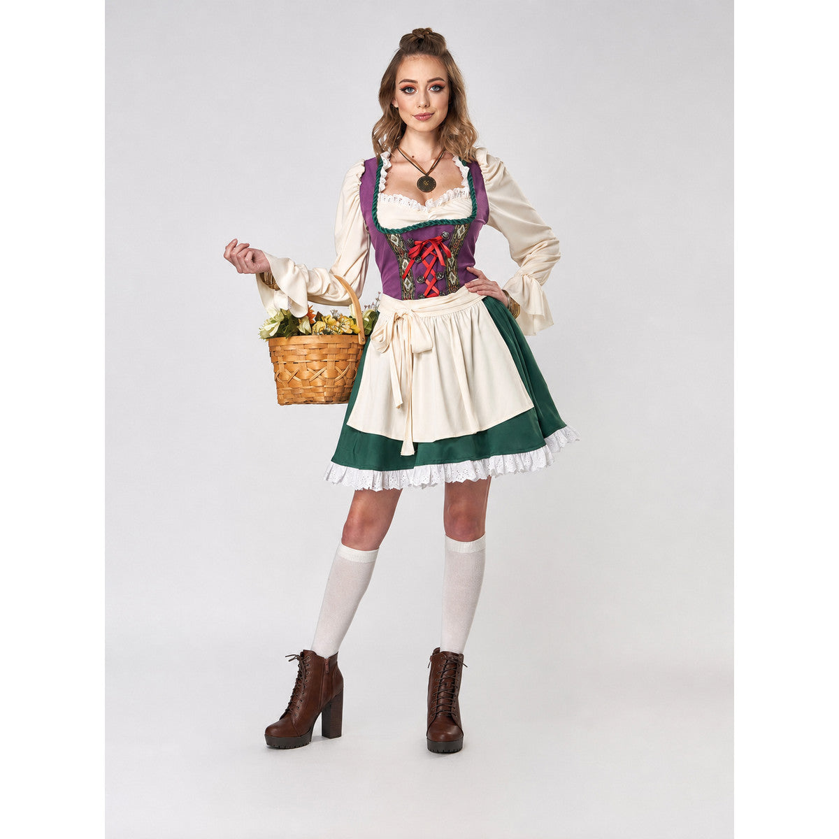 Oktoberfest Dress with Apron and Lacing