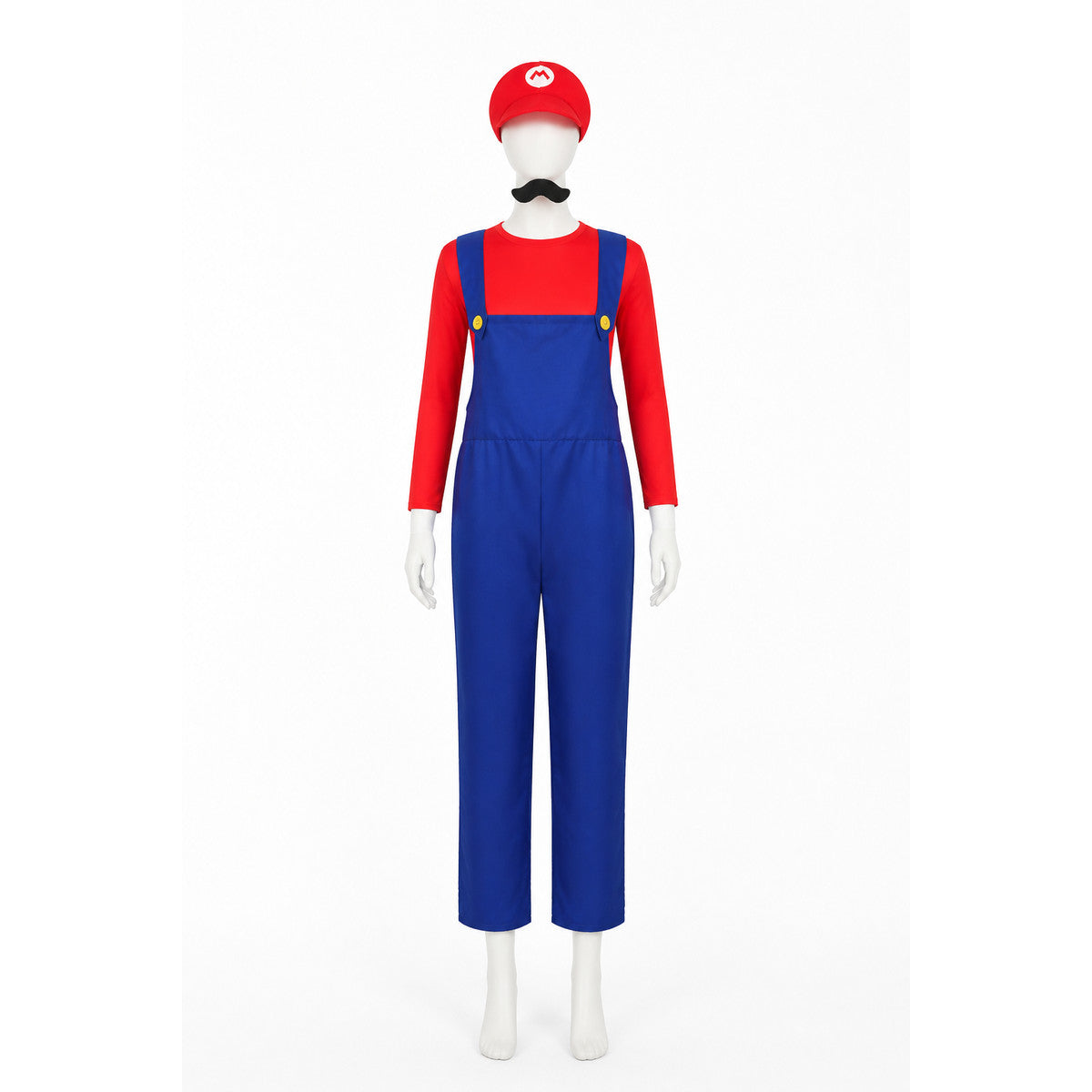 Mario Costume: Jumpsuit, Cap, Mustache, Gloves main product view