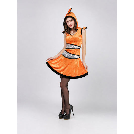 Fish Costume Dress with Hood for Masquerade