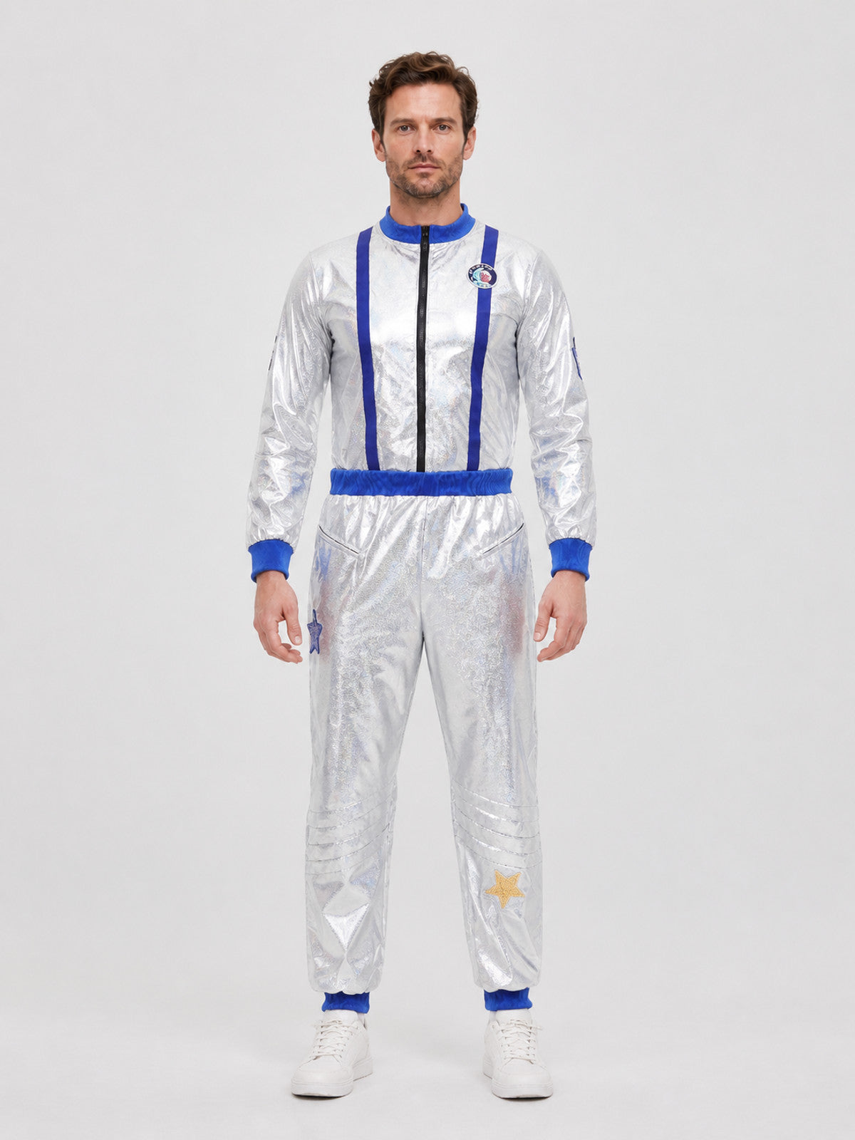 Silver Astronaut Costume for Children and Adults, M-XXL on-model view