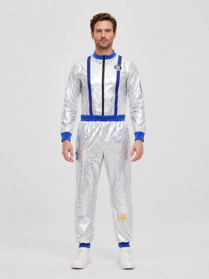 Silver Astronaut Costume for Children and Adults, M-XXL on-model view