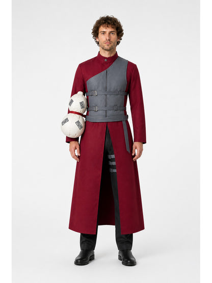 Gaara Cosplay Costume with Gray Vest and Gourd main product view