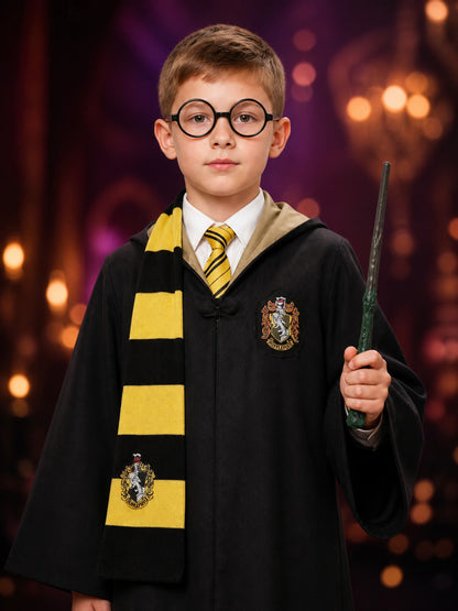 Hufflepuff Wizard Costume for Halloween Cosplay