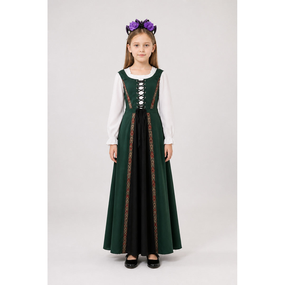Vintage Halloween Dress with Lace Collar main product view