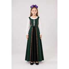 Vintage Halloween Dress with Lace Collar