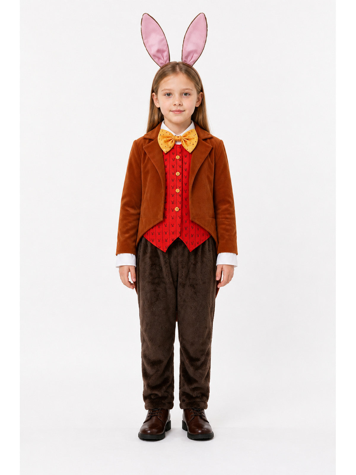 March Hare Costume with Ears, Vest, and Pants main product view