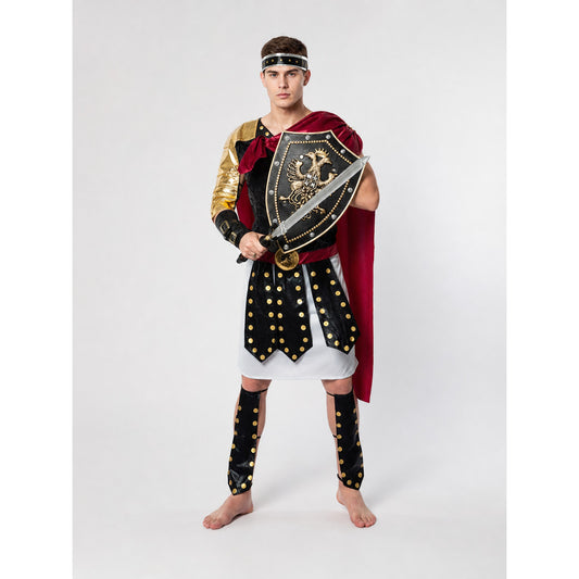 Roman Warrior Costume with Shield and Sword for Cosplay