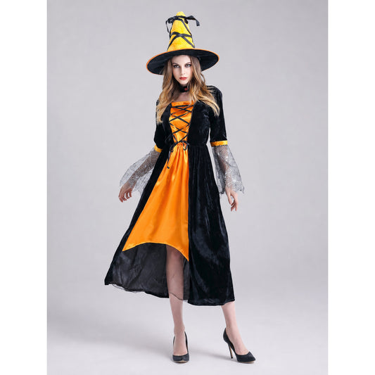 Witch Costume with Hat and Dress for Halloween