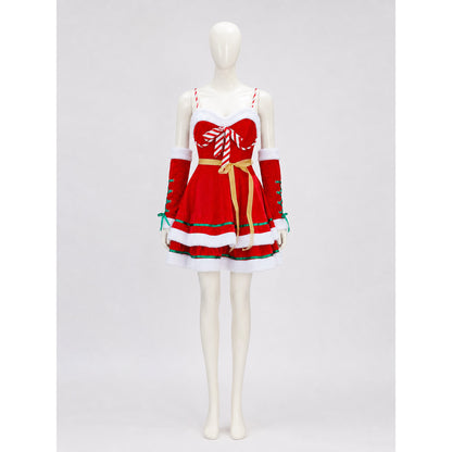 New Year's Carnival Costume Dress with Bows