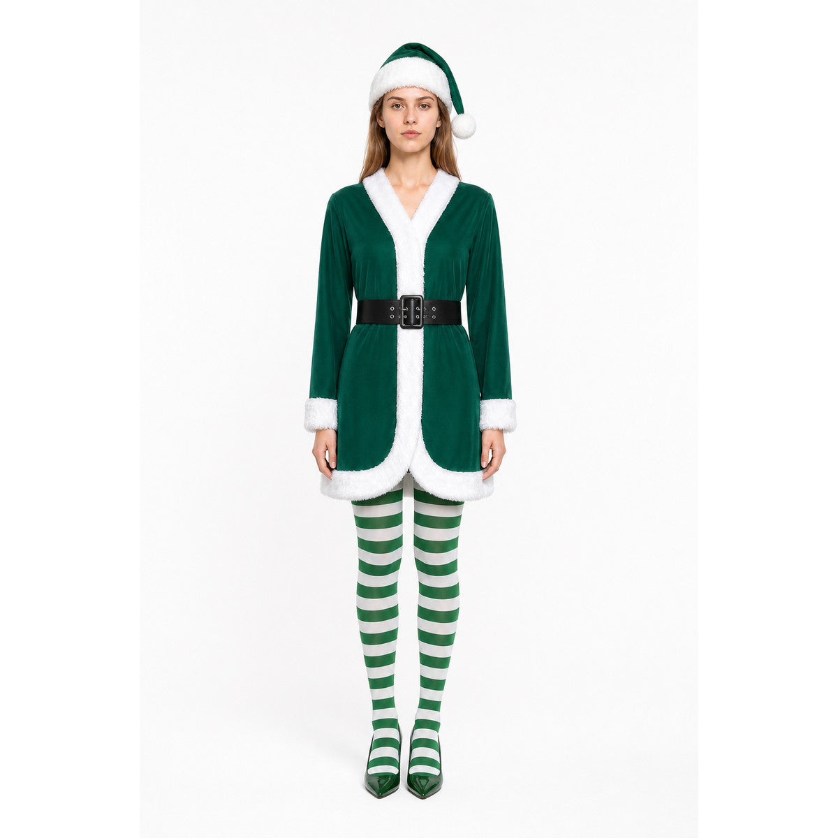 Carnival Costume with Tights, Hat, and Belt main product view
