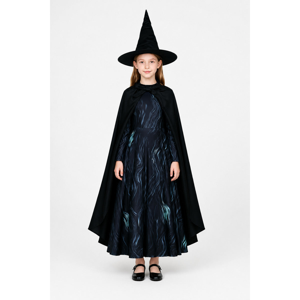 Blue Costume with Cape and Hat for Halloween main product view