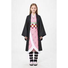 Nezuko Cosplay Costume, Kimono with Pink Pattern