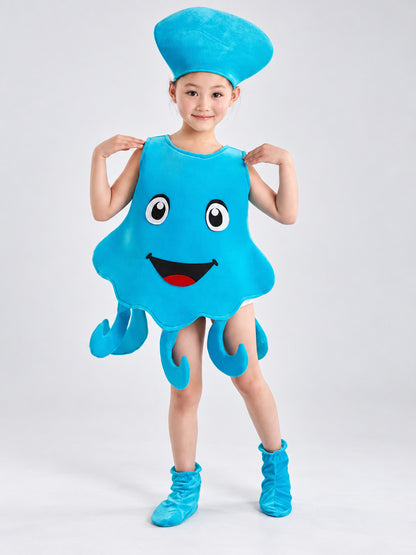 Kids' Octopus Costume Turquoise-Blue