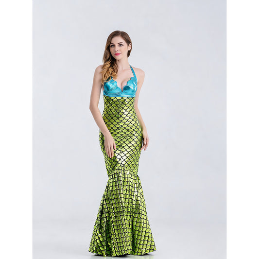 Sparkling Mermaid Costume for Masquerade and Halloween on-model view