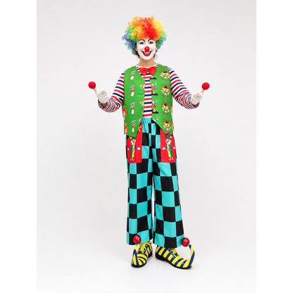 Bright clown costume for performances and parties