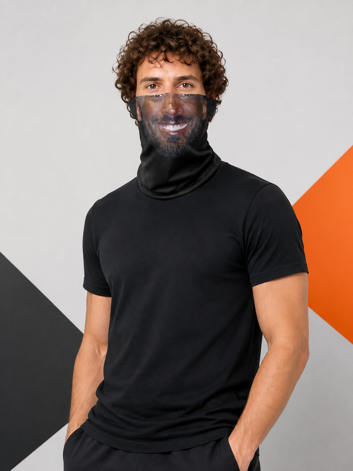 Full-Face Carnival Mask with a Realistic Appearance