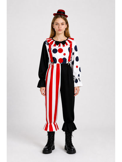 Clown Costume with Hat and Suspenders main product view