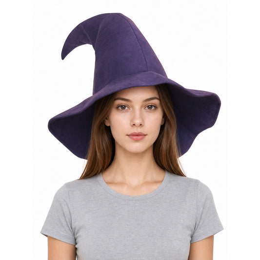 Purple witch costume hat for Halloween