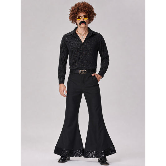 Retro 70s disco costume with shirt and pants