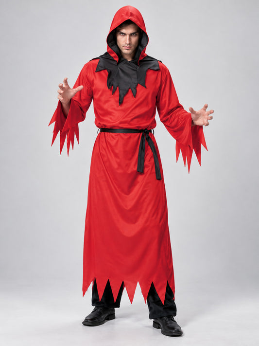 Vampire Halloween Costume with Hood and Belt