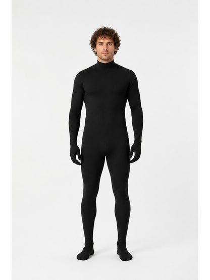 Form-Fitting Jumpsuit with High Neck and Long Sleeves main product view