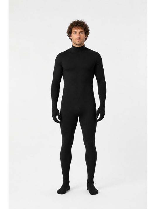 Form-Fitting Jumpsuit with High Neck and Long Sleeves main product view