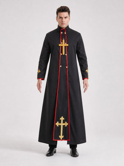 Clergy Costume with Crosses on-model view
