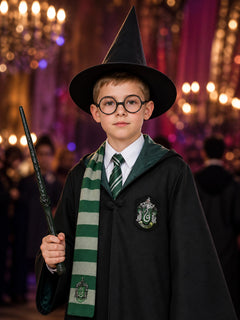 Harry Potter Slytherin Robe with Cosplay Accessories
