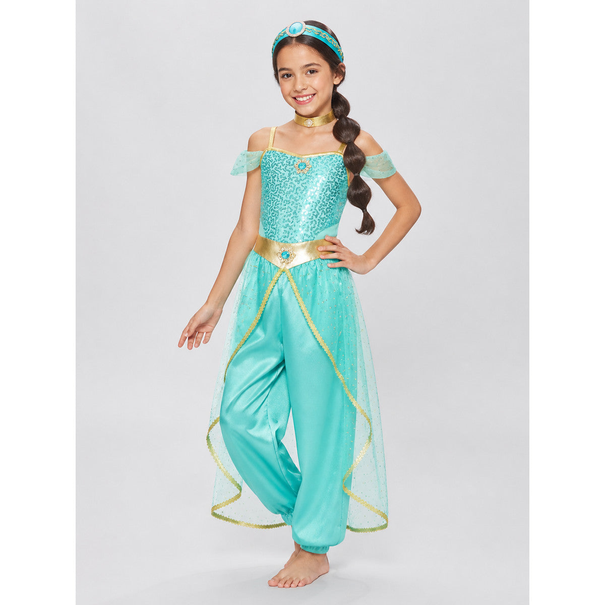 Sequin Princess Jumpsuit with Draped Panels