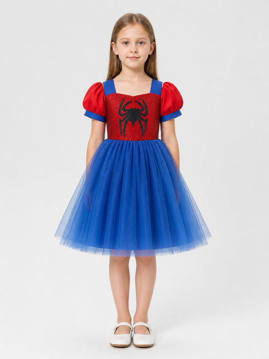 Spiderweb Tutu Costume Dress, Layered Mesh on-model view
