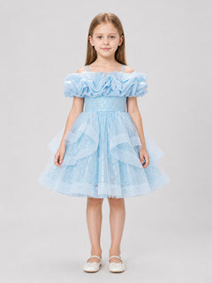 Sequin Princess Dress for Girls with a Full Skirt