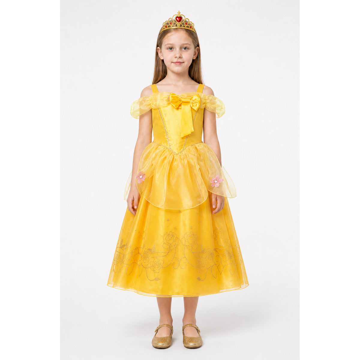 Princess dress with crown and bow for Halloween main product view