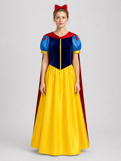 Snow White Cosplay Costume, Dress and Headband on-model view
