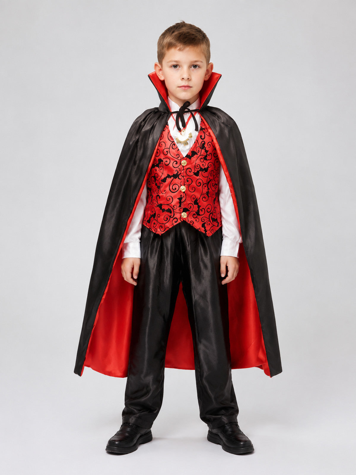 Children's Vampire Costume with Cape on-model view