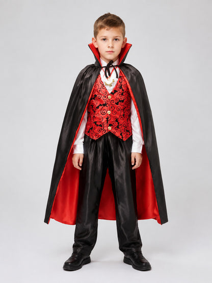 Children's Vampire Costume with Cape on-model view