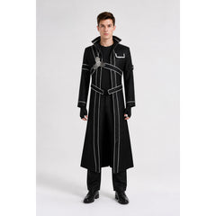Black Cosplay Costume with White Crisscross Straps