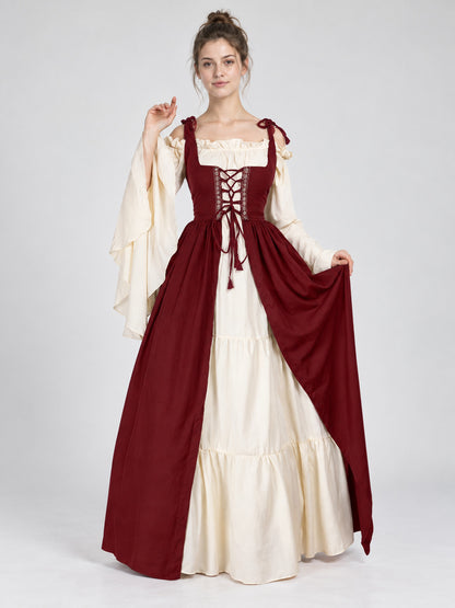 Medieval-Style Lace-Up Carnival Dress