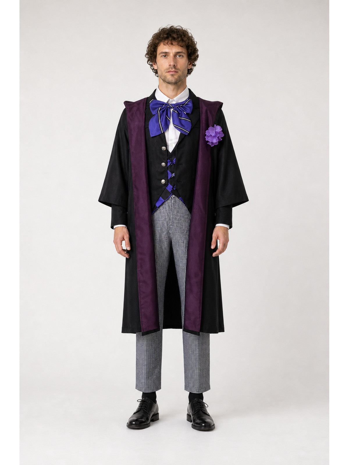 Layered Three-Piece Suit with Vest and Bow Tie main product view