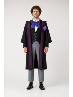 Black Butler Gregory Violet Layered Three-Piece Suit with Vest and Bow Tie