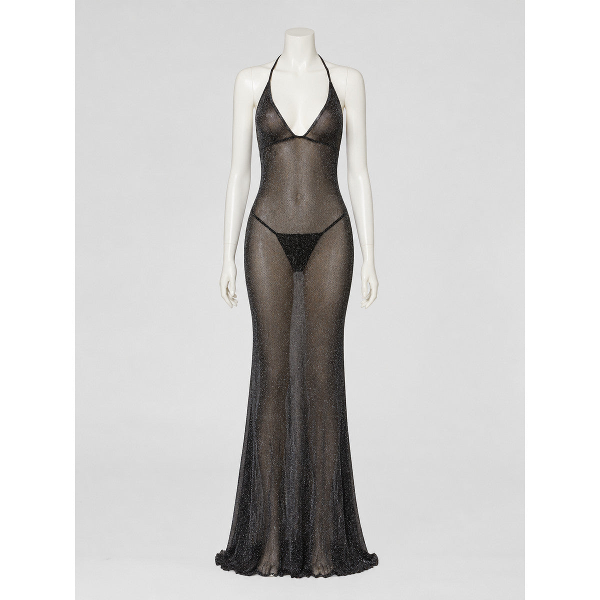 Erotic Sheer Dress with Glitter, M-3XL