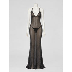 Erotic Sheer Dress with Glitter, M-3XL