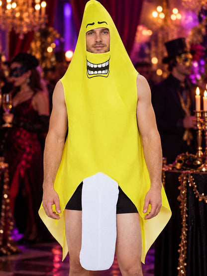 Banana Costume, Yellow, Sleeveless with Hood