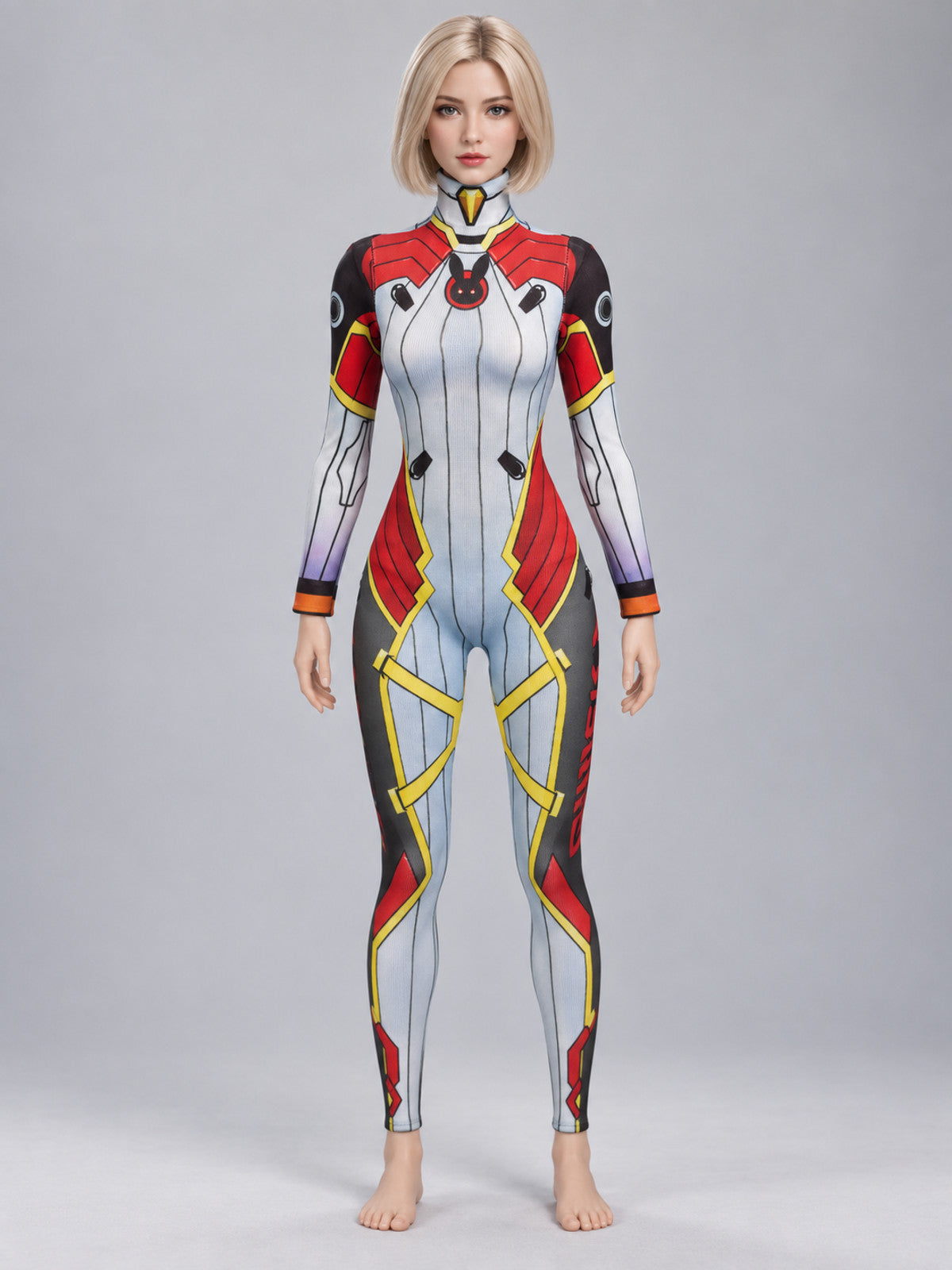 1/6 Scale Collectible Figure Jumpsuit, Black with Print