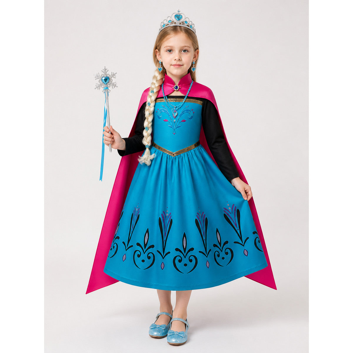 Princess Costume with Cape for Halloween