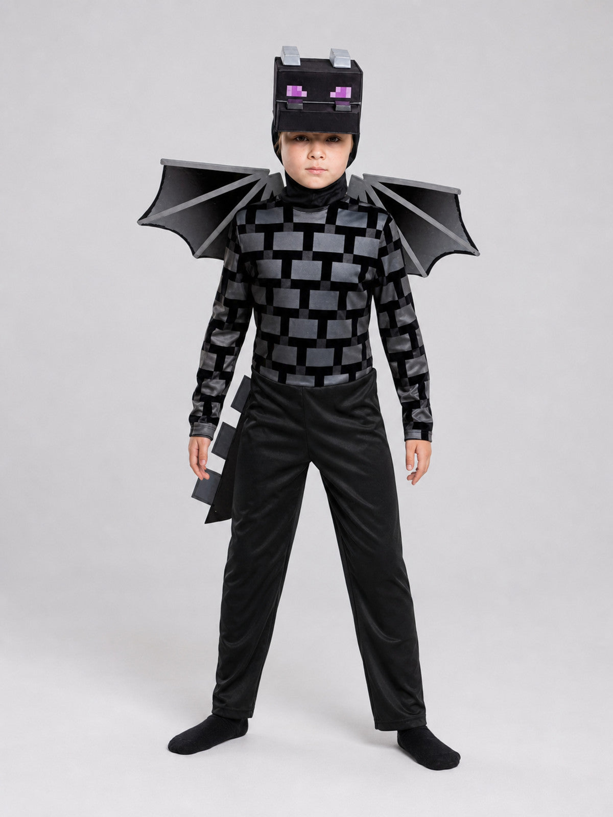 Pixel-Style Dragon Costume for Cosplay on-model view