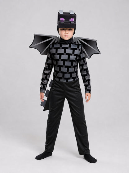 Pixel-Style Dragon Costume for Cosplay on-model view