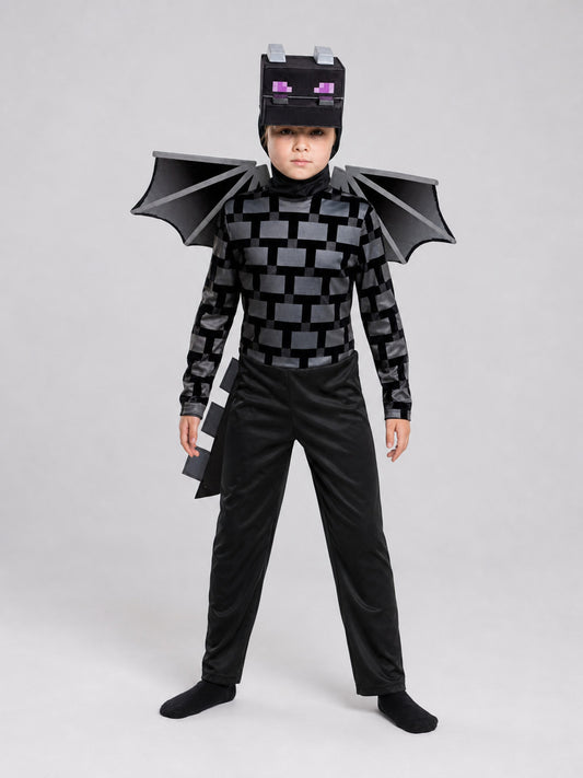 Pixel-Style Dragon Costume for Cosplay on-model view