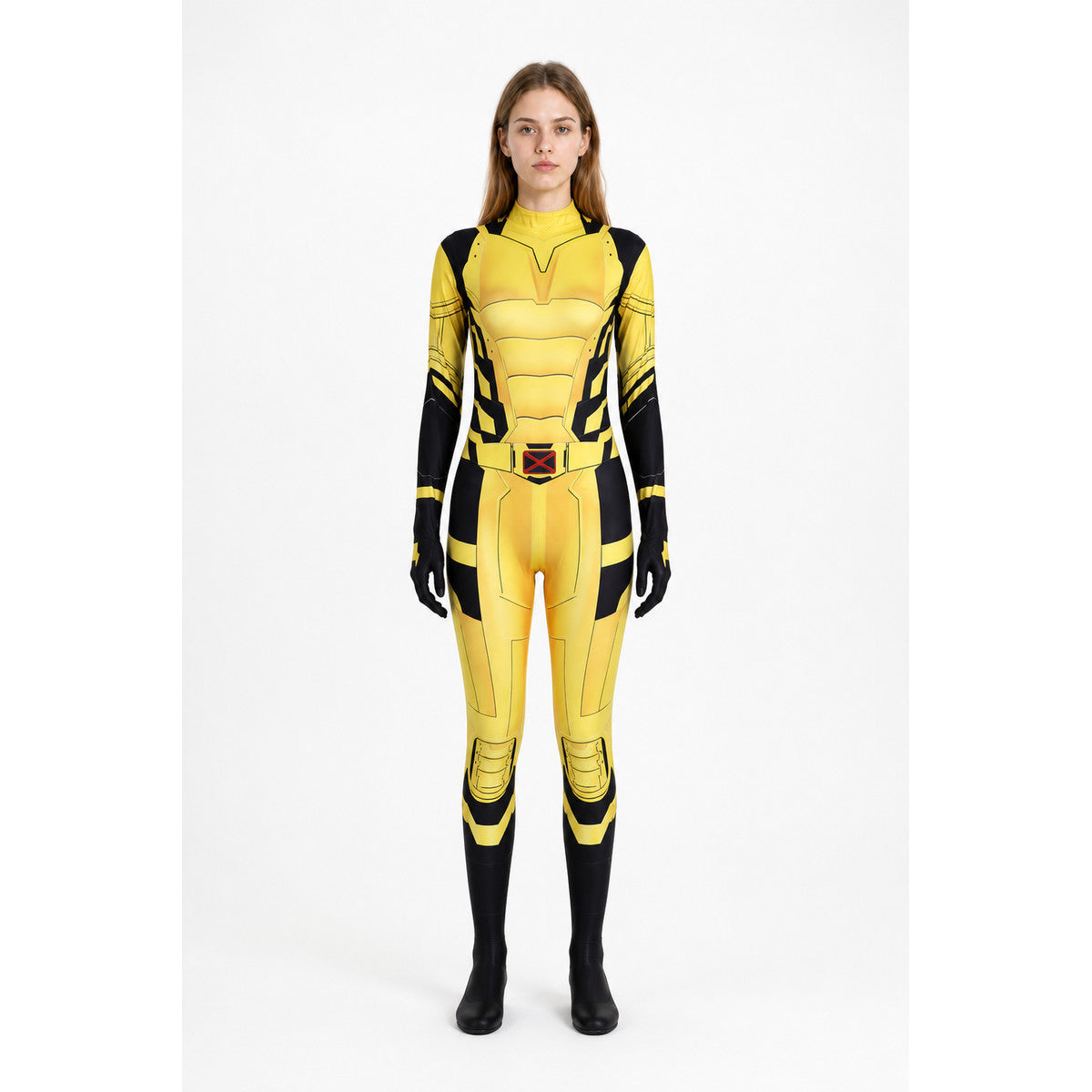 Wolverine Jumpsuit, Black and Yellow with Belt main product view