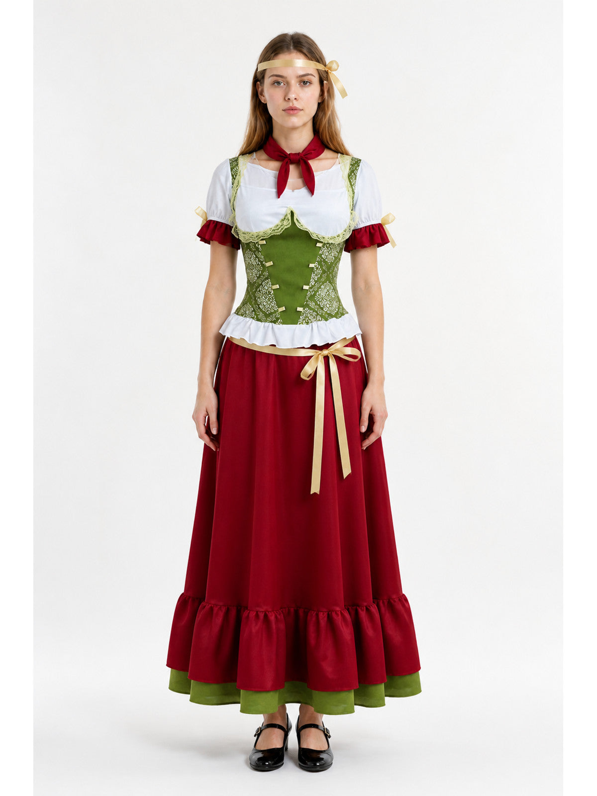 Retro-Style Corset and Lace Costume main product view